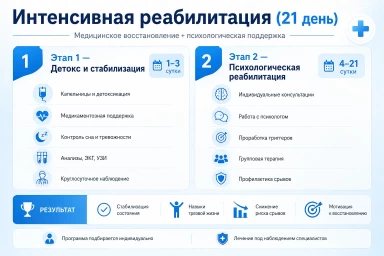 Реабилитация за 21 день в ЦАО Москвы